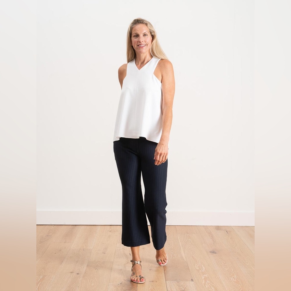 Tibi Vneck Sleeveless Top Can be dressed up or down now online at $275 classic